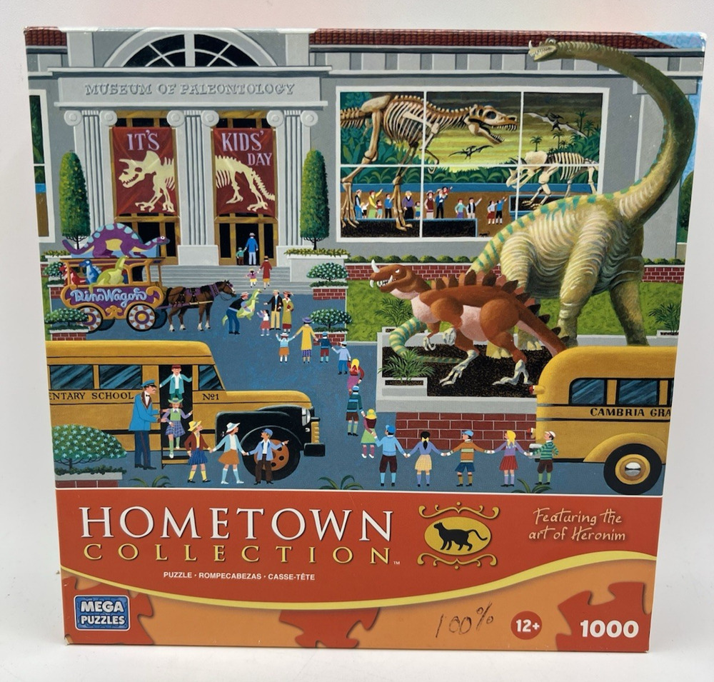 Hometown Collection Dinosaur Museum Puzzle 1000 Pieces Mega Puzzles Complete